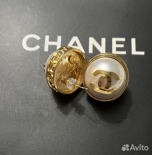 Серьги chanel винтаж жемчуг