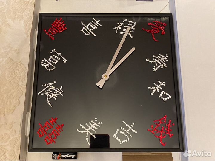Настенные новые часы с кристаллами swarovski