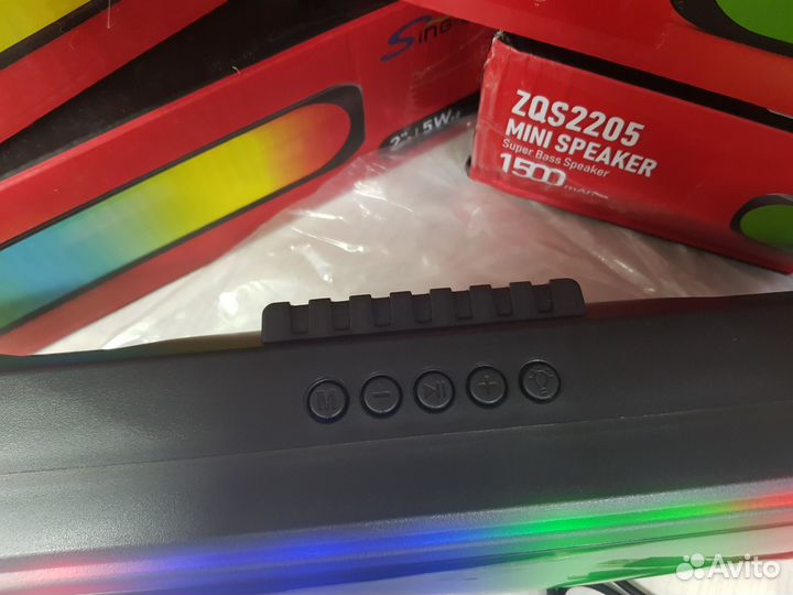 Новая Блютуз Колонка, Бегущая подсветка, USB, 10Вт