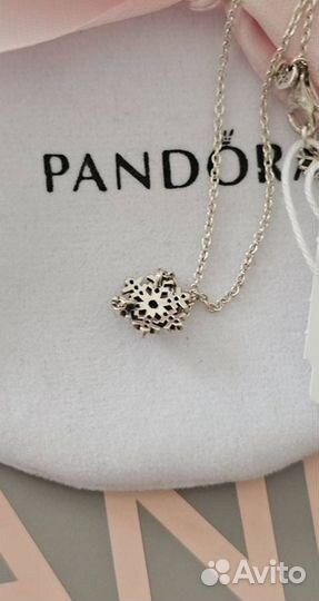 Колье Сверкающая снежинка Pandora Оригинал