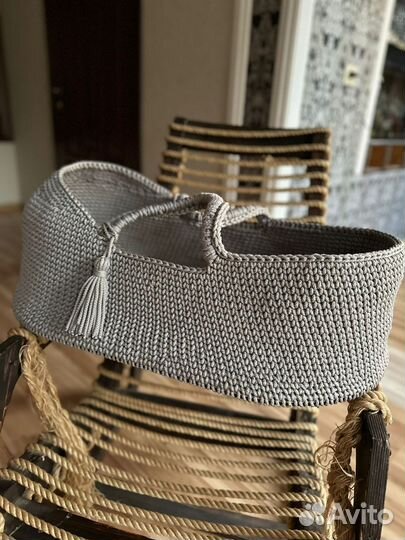 Детская люлька колыбель плетеная