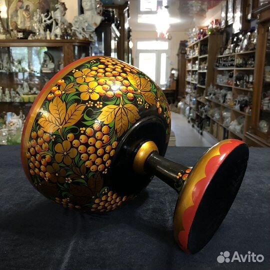 Ваза для фруктов Хохлома