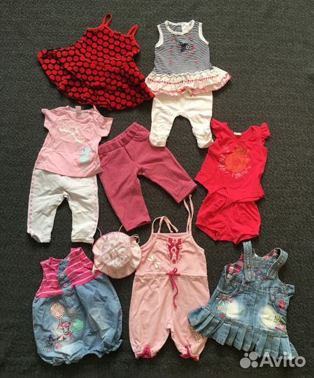 Пакет брендовой одежды для девочки (62-68см)