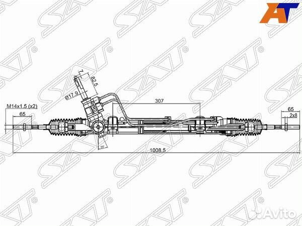 Рейка рулевая renault sandero