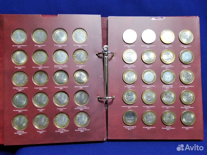 Набор биметалла 10 рублей 2000 - 2022 гг