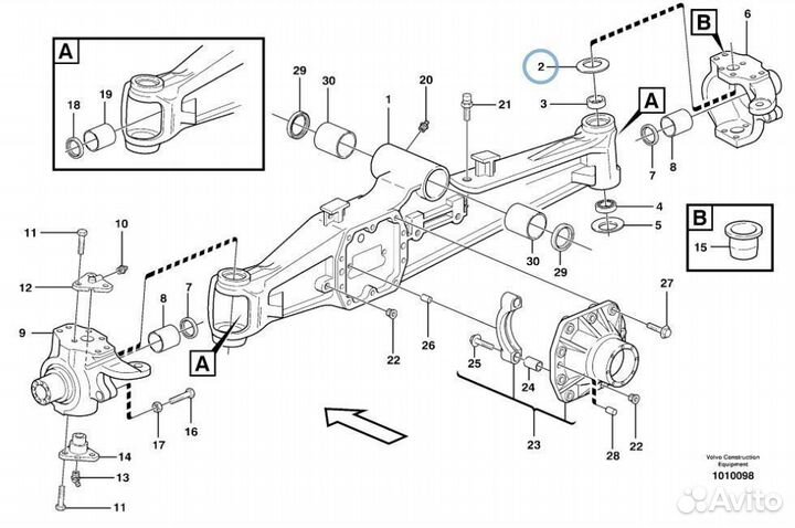 122262A1 Шайба пружинная шкворня поворотного кулак