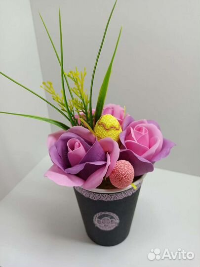 Букет из мыльных роз Пасха