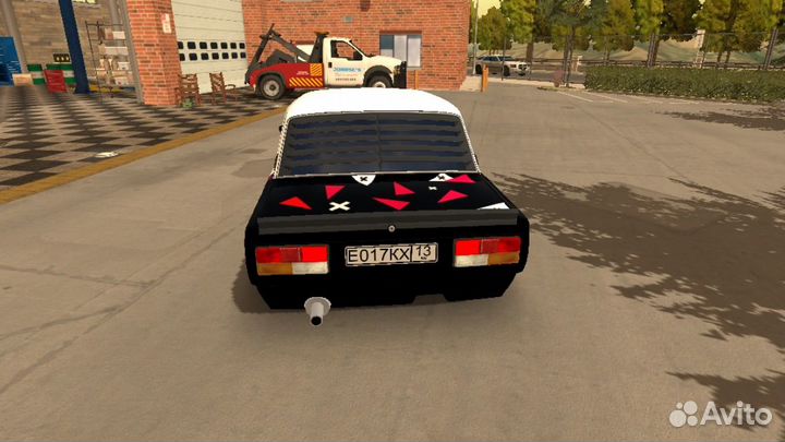 Ваз 2107 без бамперов + венил в car parking