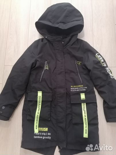 Парка демисезонная детская для девочки 158 р-ра