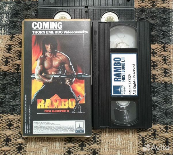 Видеокассета Рэмбо 1,2