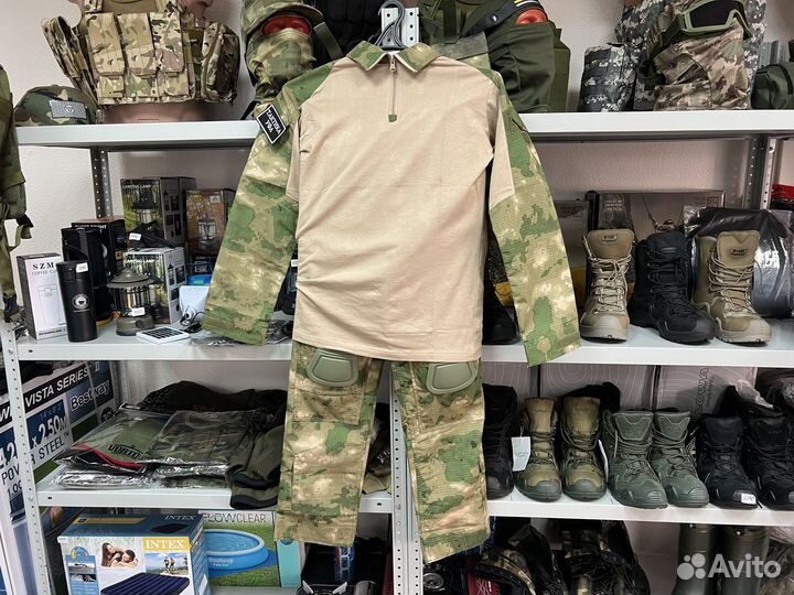 Тактический костюм G3 летний с наколенниками мох