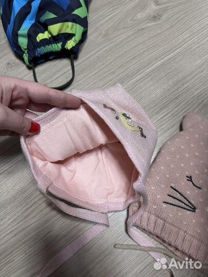 Шапка весенняя для девочки 5-6 лет