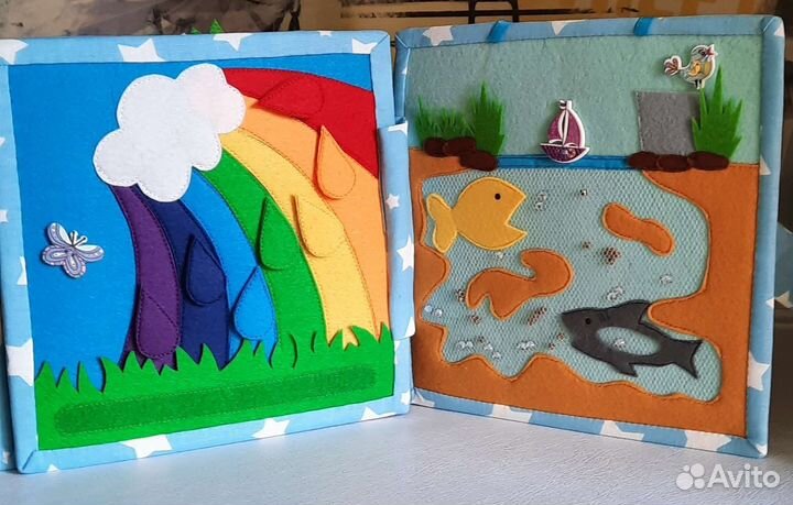 Развивающая книга из фетра