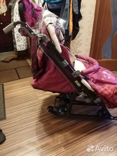 Санки-коляска Nika 7-4, вишня