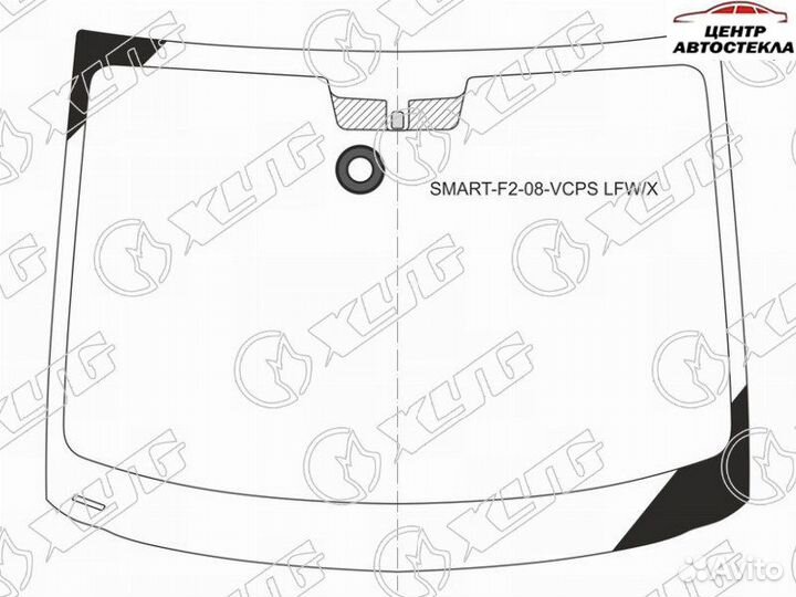 Стекло лобовое + дд SMART FOR TWO 3D HBK 07-15