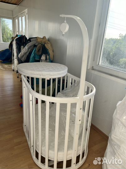 Детская кроватка трансформер овальная Ellipse