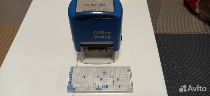 Печать-датер с текстом 2 строки самонаборный