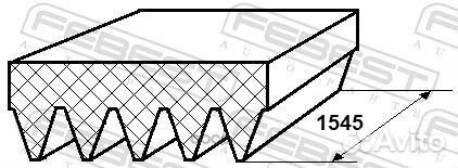 Ремень поликлиновой 5 клинов 881275L1545 Febest
