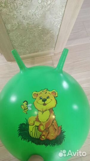 Мяч попрыгун детский с рожками
