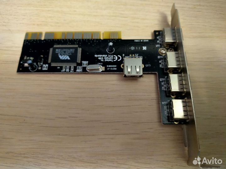 USB 2.0 разветвитель HUB плата расширения PCI 4+1