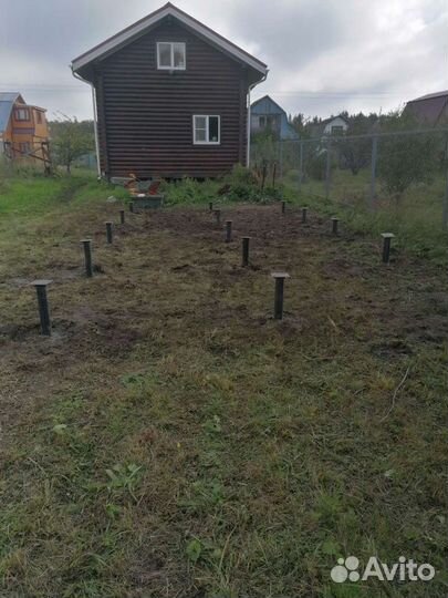 Установка свай