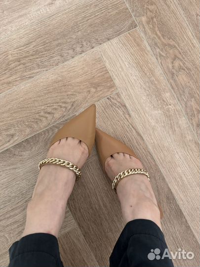 Босоножки zara 36 бежевые