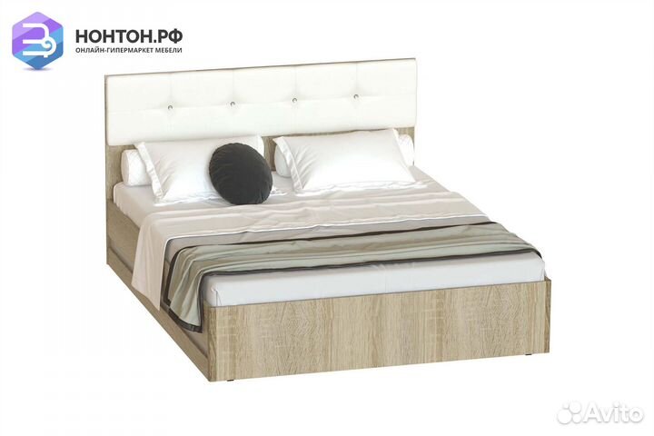 Кровать Белладжио 1.6 м дуб сонома / белый
