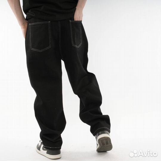 Джинсы черные широкие polar big boy