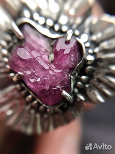 Кольцо с Турмалином, ручная работа