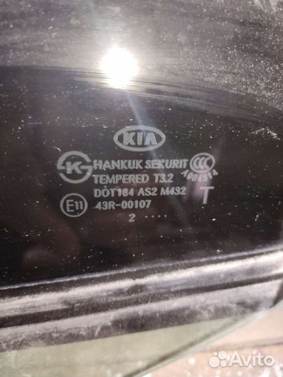 Стекло двери заднее левое kia cerato 2, forte