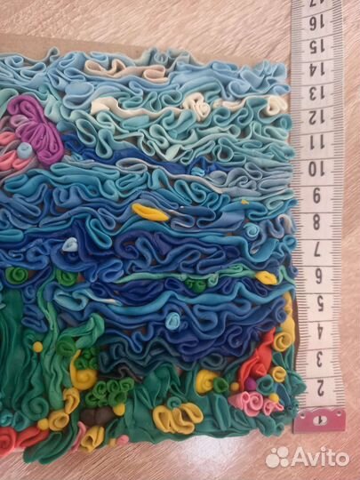 Поделка панно из пластилина