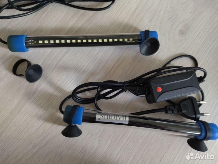 Аквариумы 18,30л, лампа, грунт, аквамед