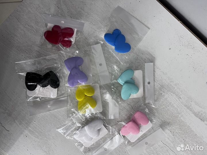 Серьги сердечки