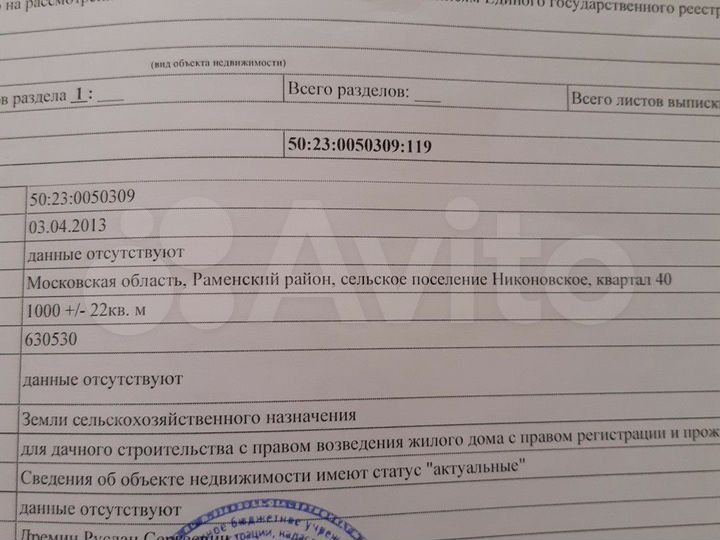 Участок 10 сот. (СНТ, ДНП)