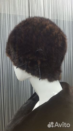 Шапка норковая вязанная шнв-3