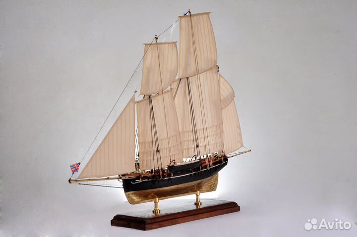 Модель Корабля - Люгер Петергоф, 1829 г., М1:72