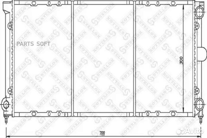 Радиатор VW Passat 1.6-2.0 88-92 Stellox / 1025052SX