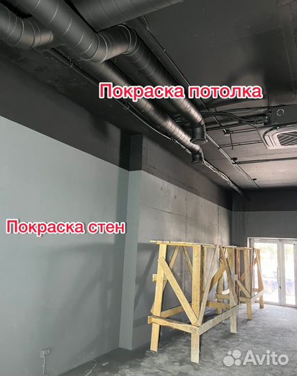 Покраска потолка