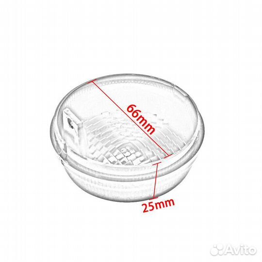 Стекло поворотника Honda Yamaha Kawasaki (Черный )