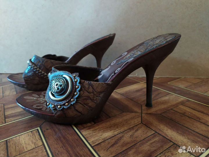 Босоножки коричневые женские 38 размер
