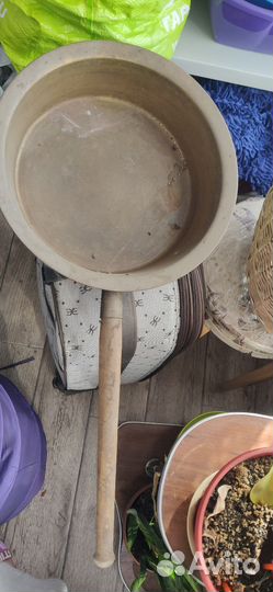 Таз медный с ручкой для варки варенья