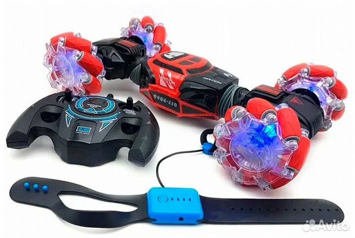 Машинка перевертыш Skidding Stunt Car трансформер