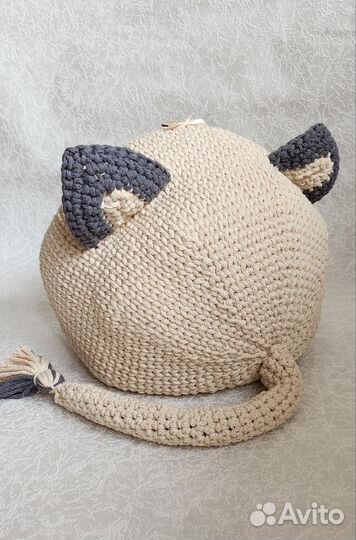 Домик/лежанка для кошки или собачки вязаный