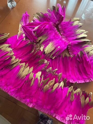 Перья на тесьме 3,5 м (для танцев)