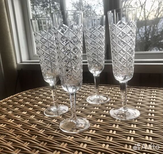 Фужеры хрустальные высокие, СССР