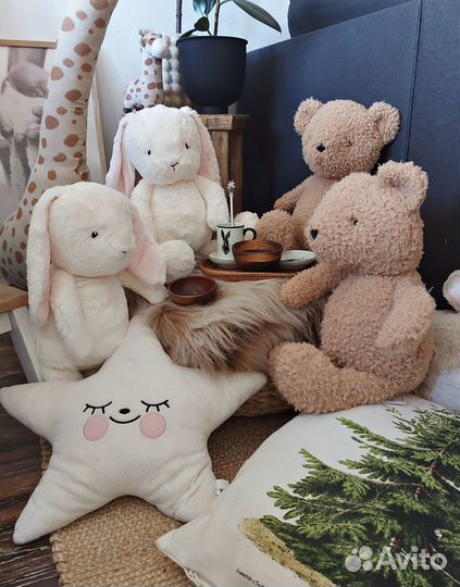 Игрушка мягкая hm home мишка zara home зайка