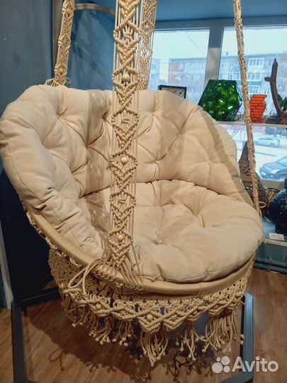 Подвесное кресло гамак макраме