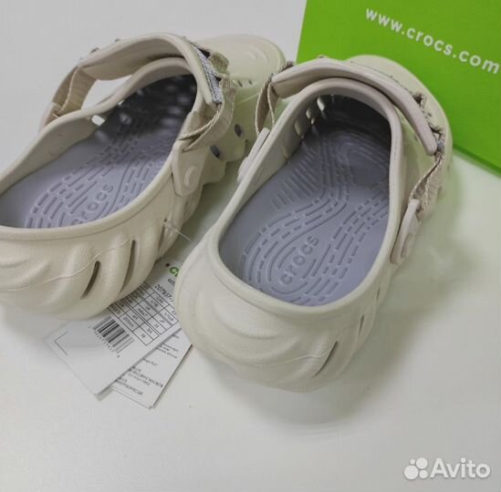 Сабо Crocs echo clog бежевые