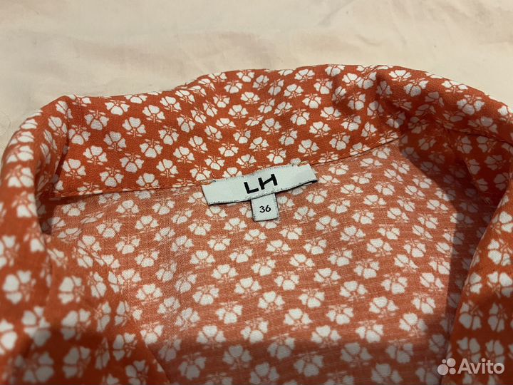 Рубашка с коротким рукавом, оверсайз, 42-44