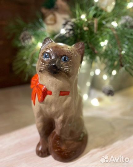 Копилка гипсовая кошка. СССР